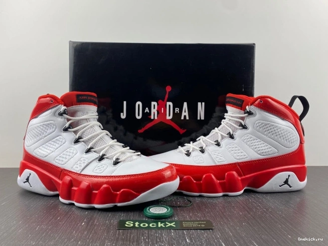 One Kick Retro White Red Gym Jordan 302370-160 9 Air 0805